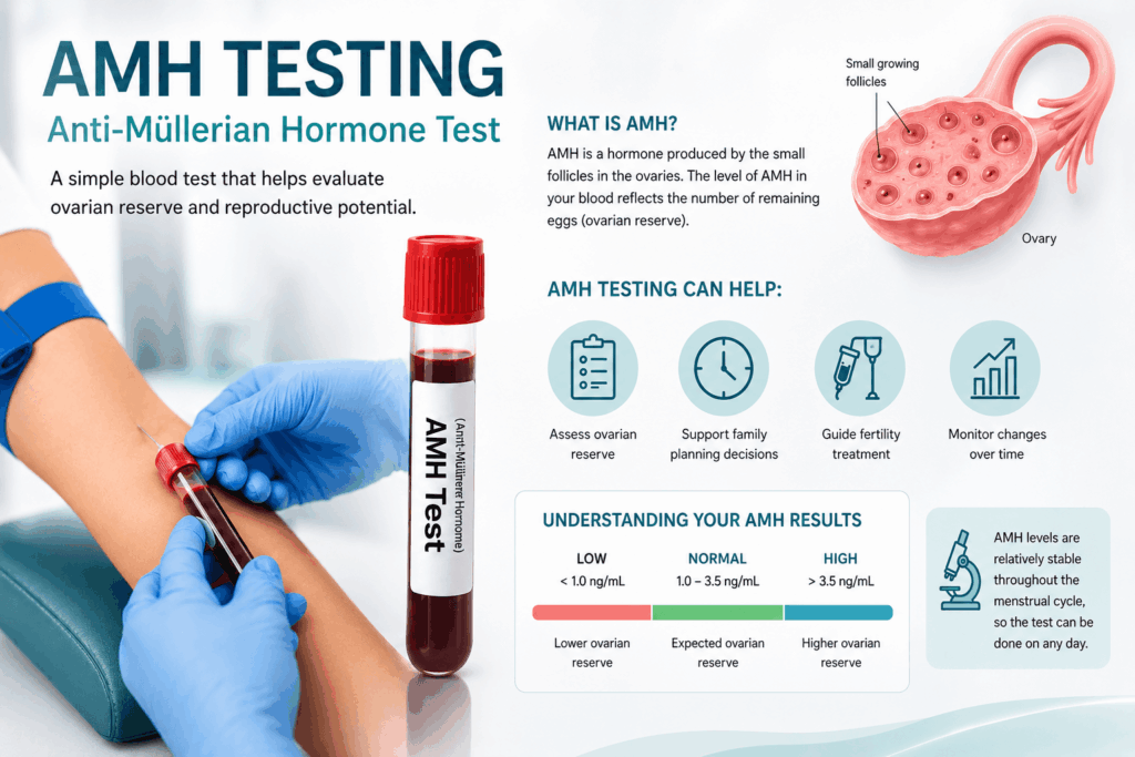 Análisis de sangre de AMH utilizado para ayudar a evaluar la reserva ovárica antes de la cirugía de endometrioma