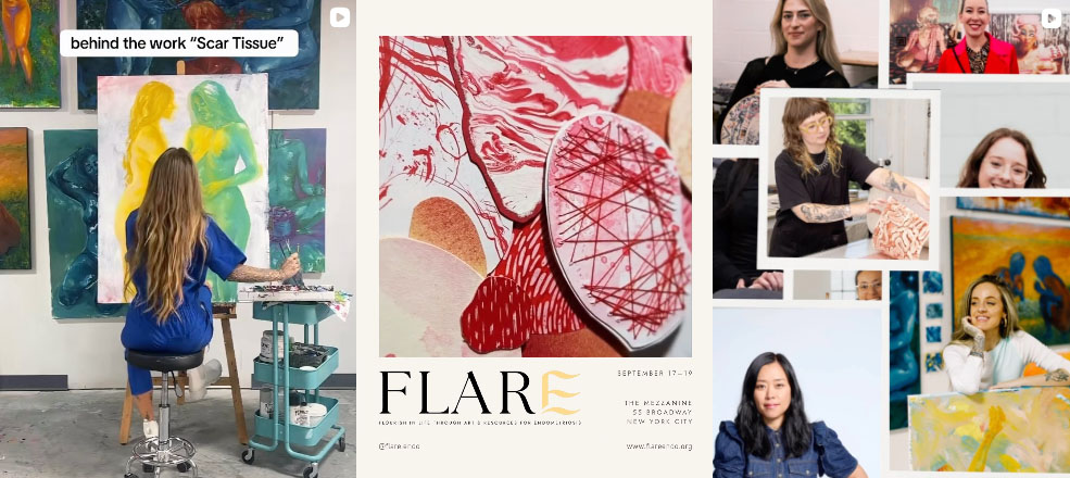 FLARE Illuminating Endometriosis artists and artwork