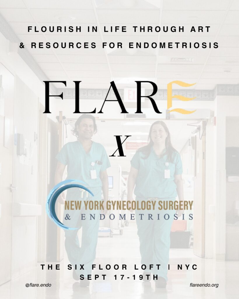 FLARE endometriosis exhibition in New York City supported by NYGSE